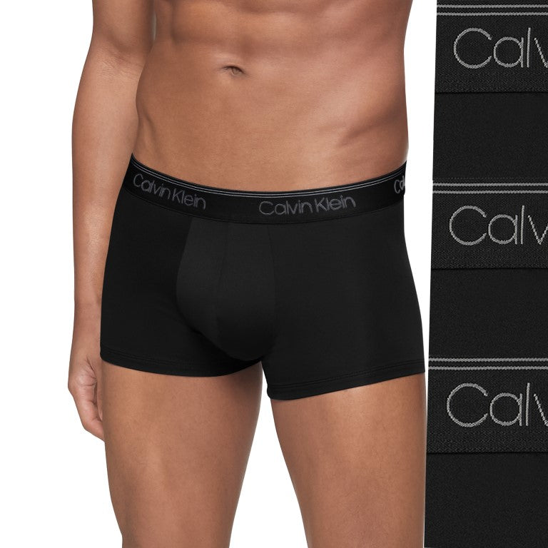 Calvin Klein Men's Body Modal 3-Pack Trunk, Black/Mink \ Black,S