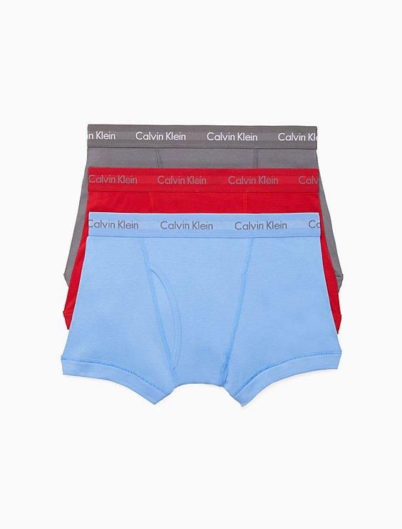 CALVIN KLEIN MEN'S COTTON 3-PACK TRUNKS NB1119