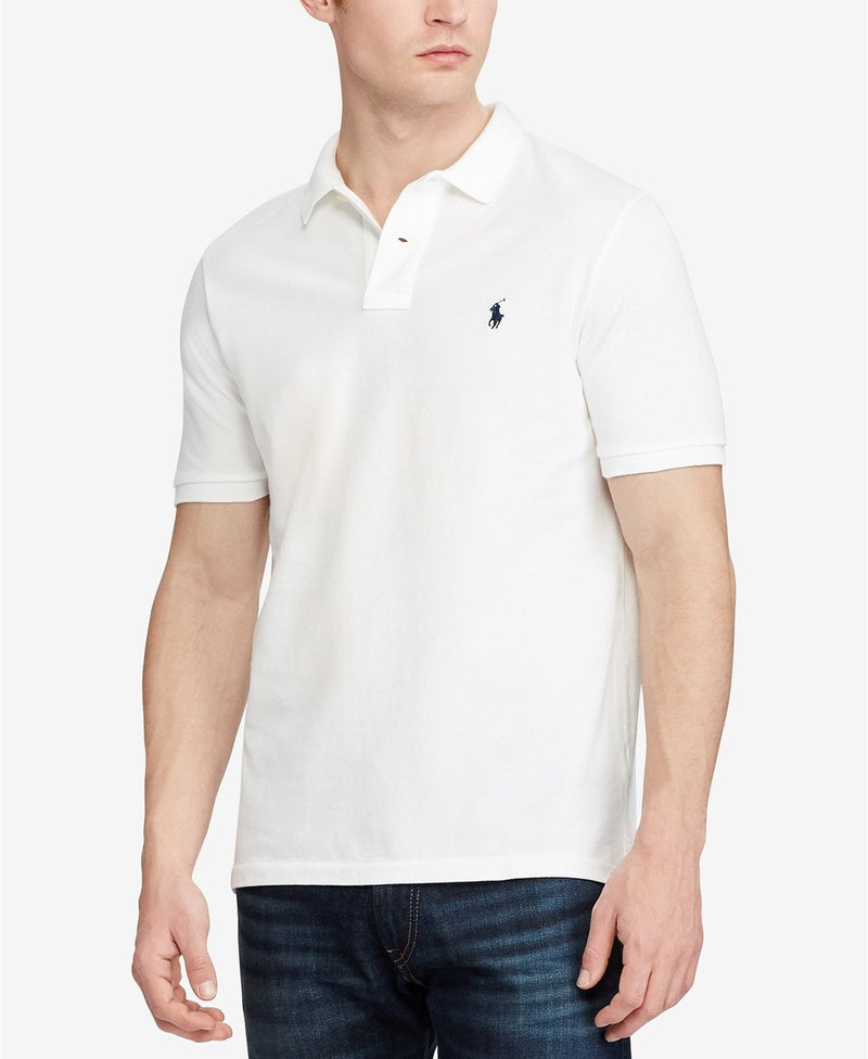 Men's Classic Fit Mesh Polo - White