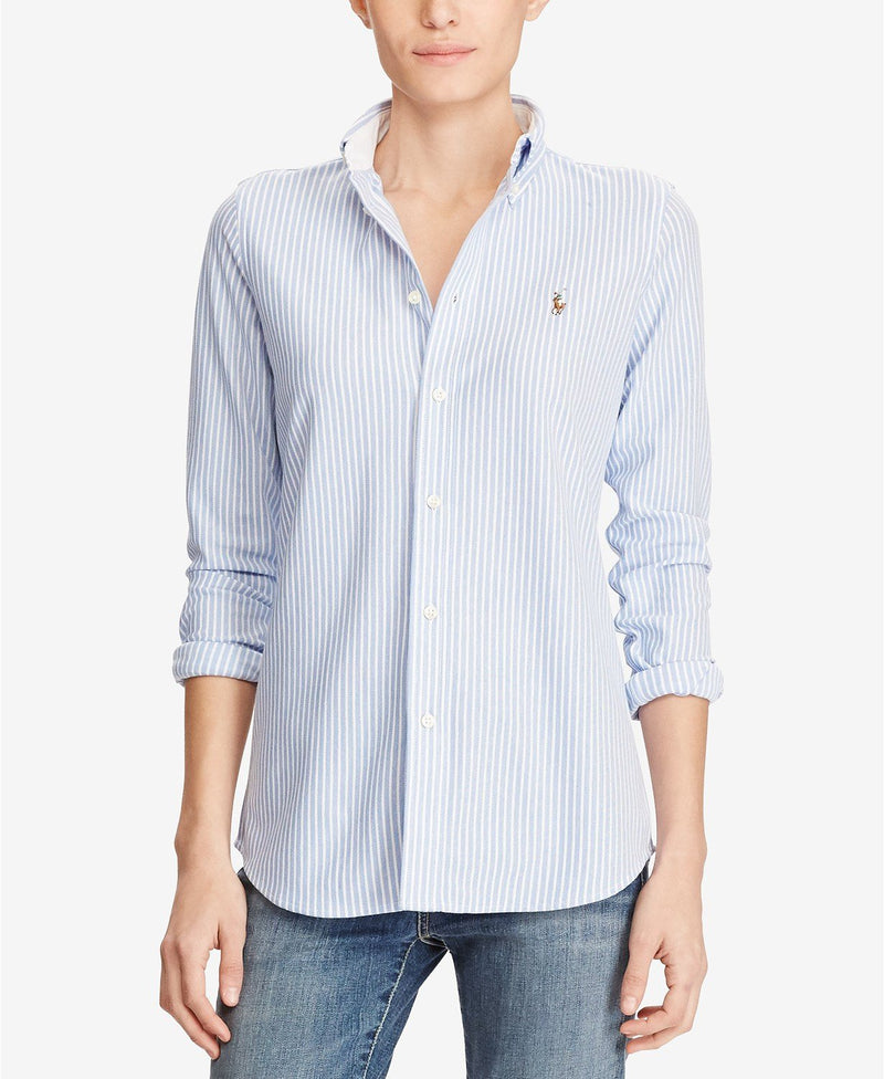 LS HEIDI SKINNY LONG SLEEVE - HARBOR ISLAND BLUE/WHITE