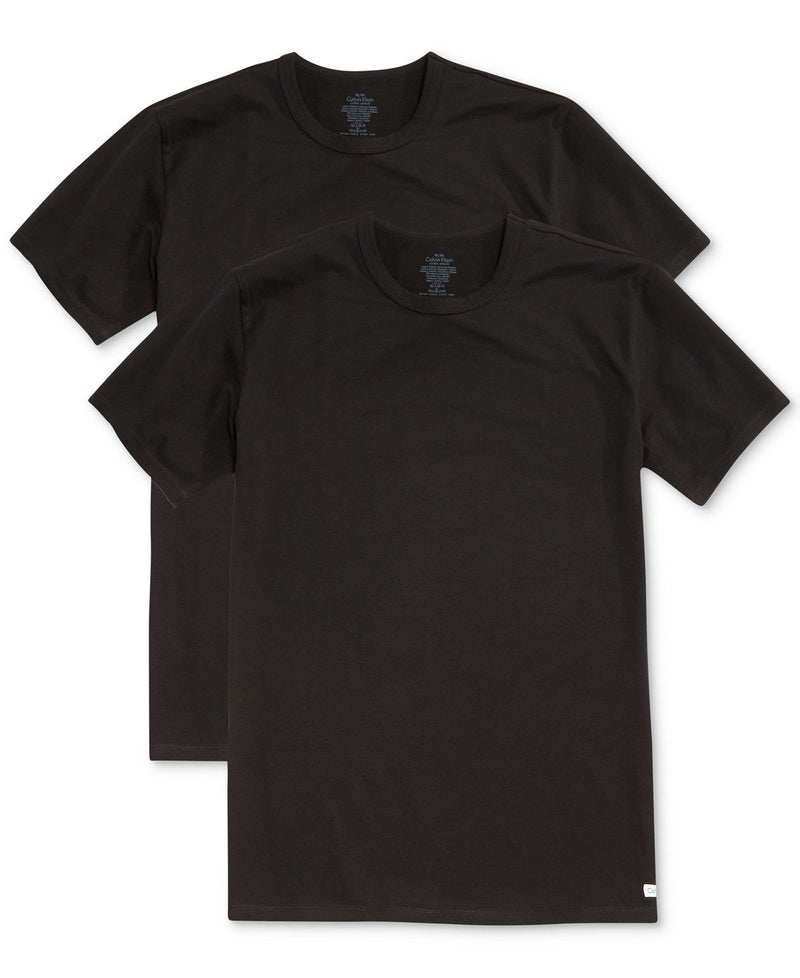 BIG AND TALL COTTON CLASSICS CREW TEE 2 PACK NU8580 - BLACK