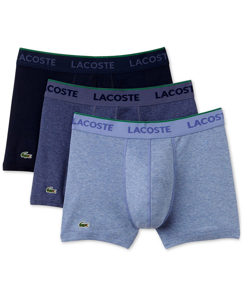 LACOSTE MEN'S 3-PACK ESSENTIALS COTTON TRUNK