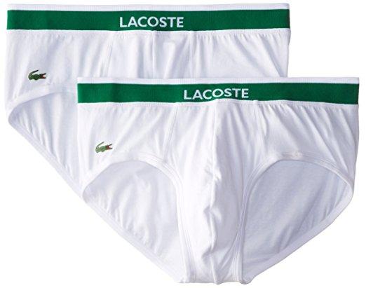 LACOSTE COLOURS COLLECTION COTTON STRETCH BRIEF 2 PACK