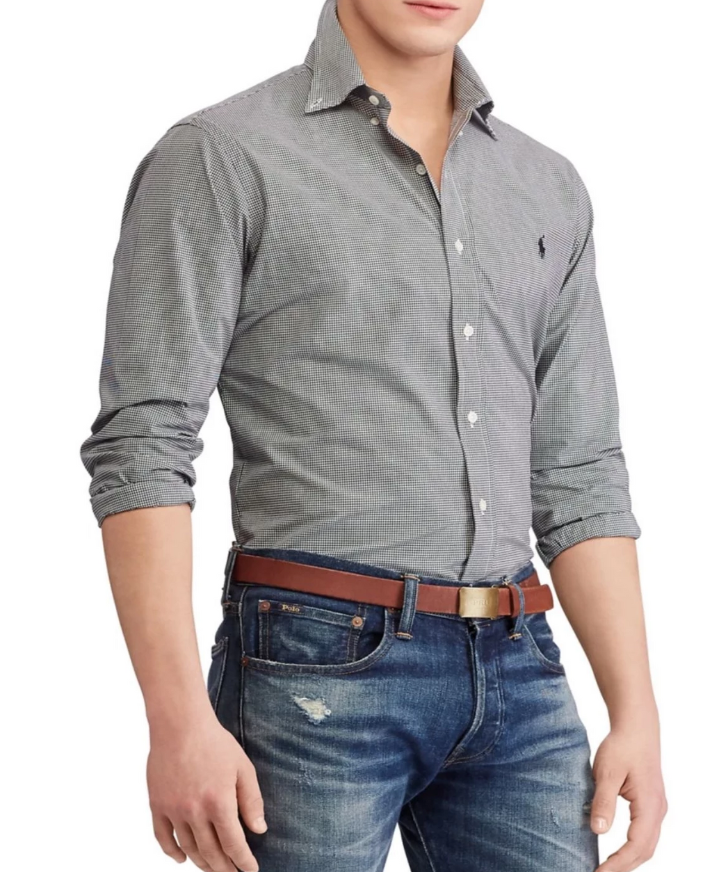 POLO RALPH LAUREN MEN'S CLASSIC FIT STRETCH POPLIN SHIRT