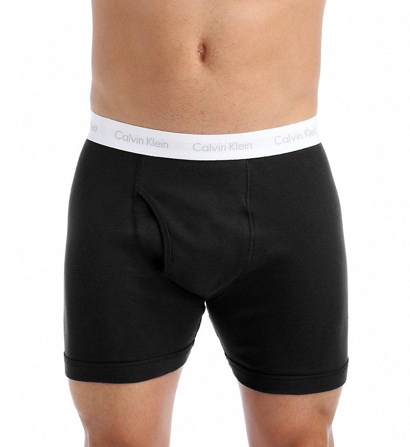 BIG AND TALL COTTON CLASSICS BOXER BRIEF 2 PACK NU8586 - BLACK