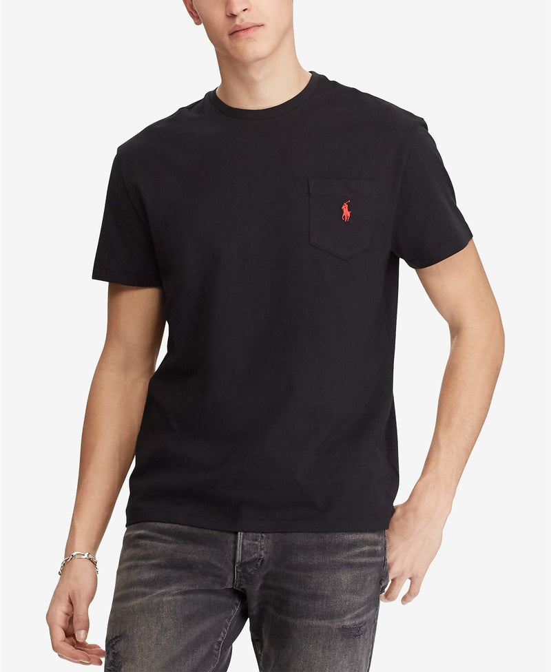RALPH LAUREN POLO MEN'S CREWNECK POCKET T-SHIRT - RL Black