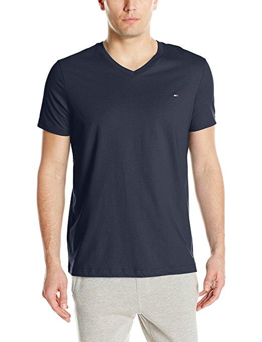 Tommy Hilfiger Men's Core Flag V-Neck Tee - Dark Navy 