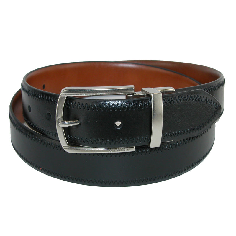 TOMMY HILFIGER FEATHER EDGE REVESIBLE BELT WITH STITCH