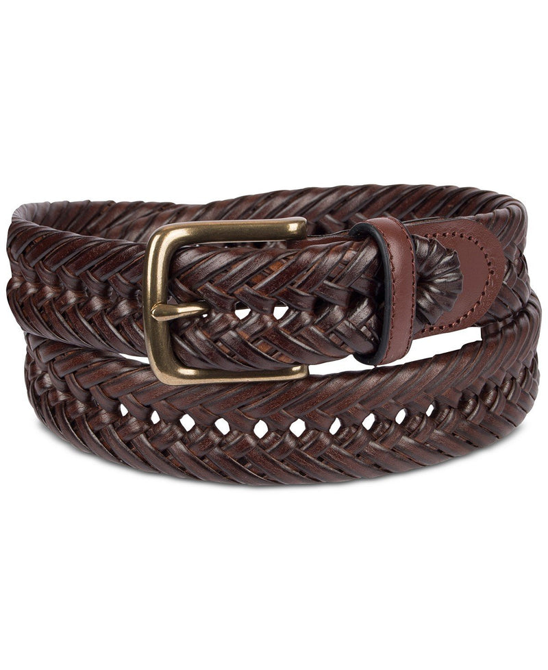 TOMMY HILFIGER BREADED LEATHER BELT