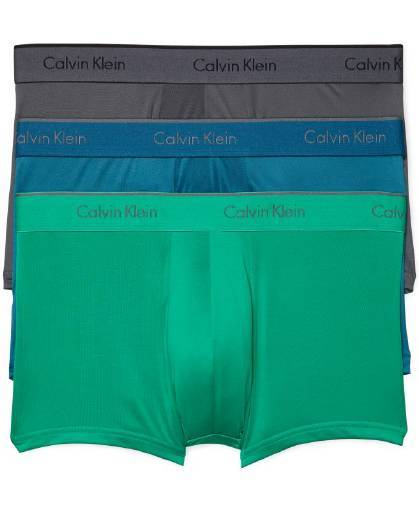 CALVIN KLEIN MICROFIBER STRETCH LOW RISE TRUNKS 3 PACK NB1289