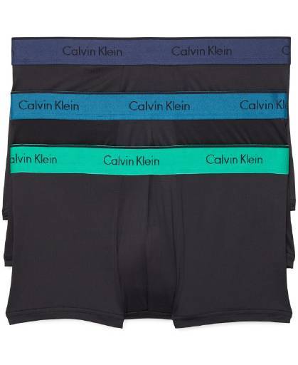 CALVIN KLEIN MICROFIBER STRETCH LOW RISE TRUNKS 3 PACK NB1289