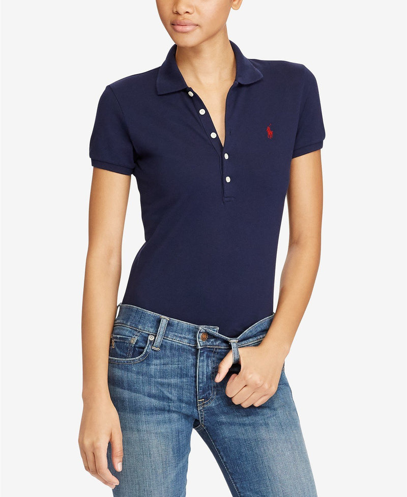 JULIE POLO SKINNY SS KNIT - Newport Navy