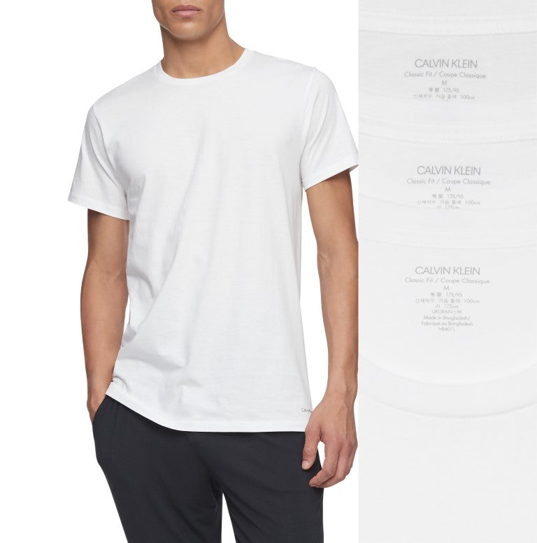 Calvin Klein Cotton Classic Fit 3-Pack Crewneck T-Shirt