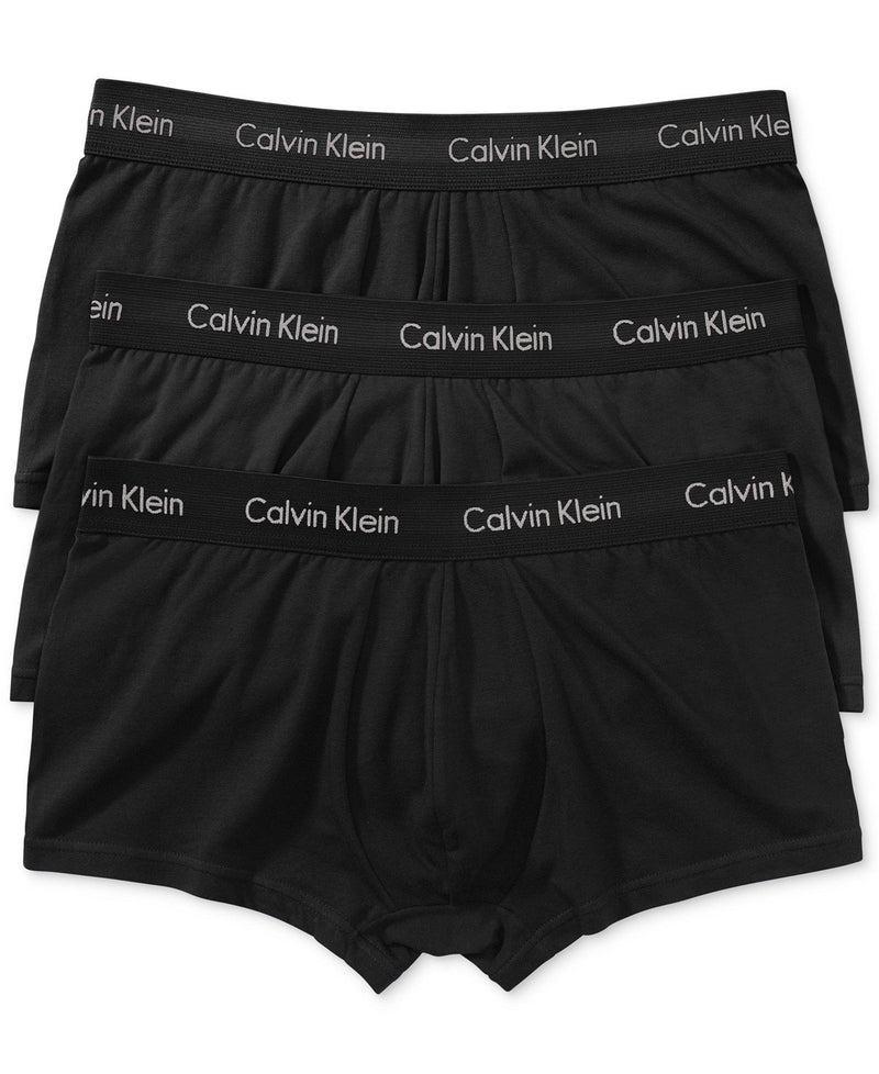 COTTON STRETCH LOW RISE TRUNK 3 PACK NU2664 -BLACK