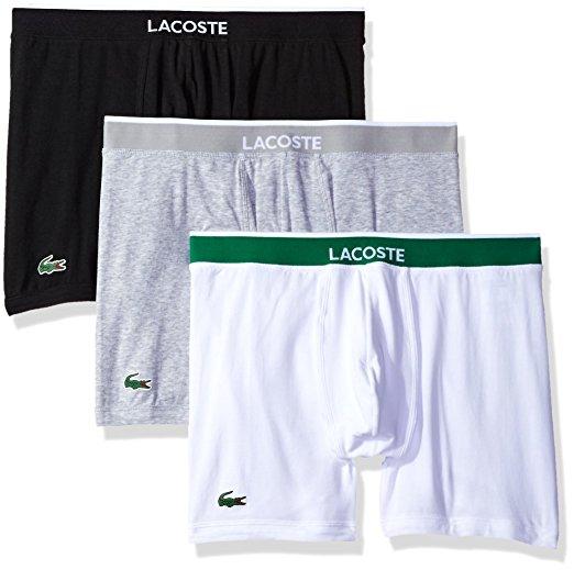 LACOSTE 3-PACK COTTON STRETCH BOXER BRIEF