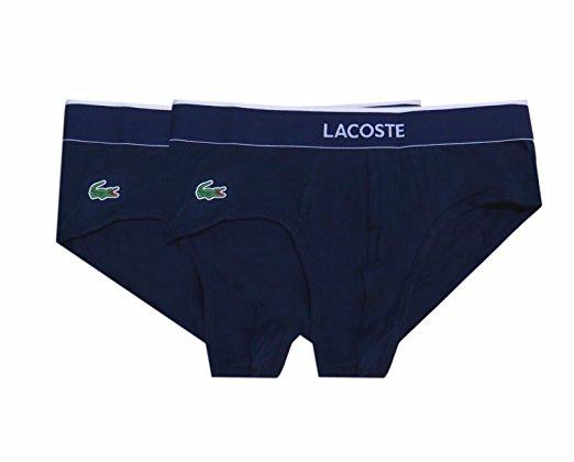 LACOSTE COLOURS COLLECTION COTTON STRETCH BRIEF 2 PACK