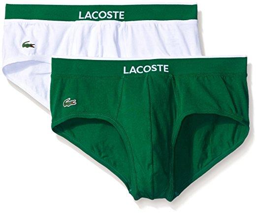 LACOSTE COLOURS COLLECTION COTTON STRETCH BRIEF 2 PACK