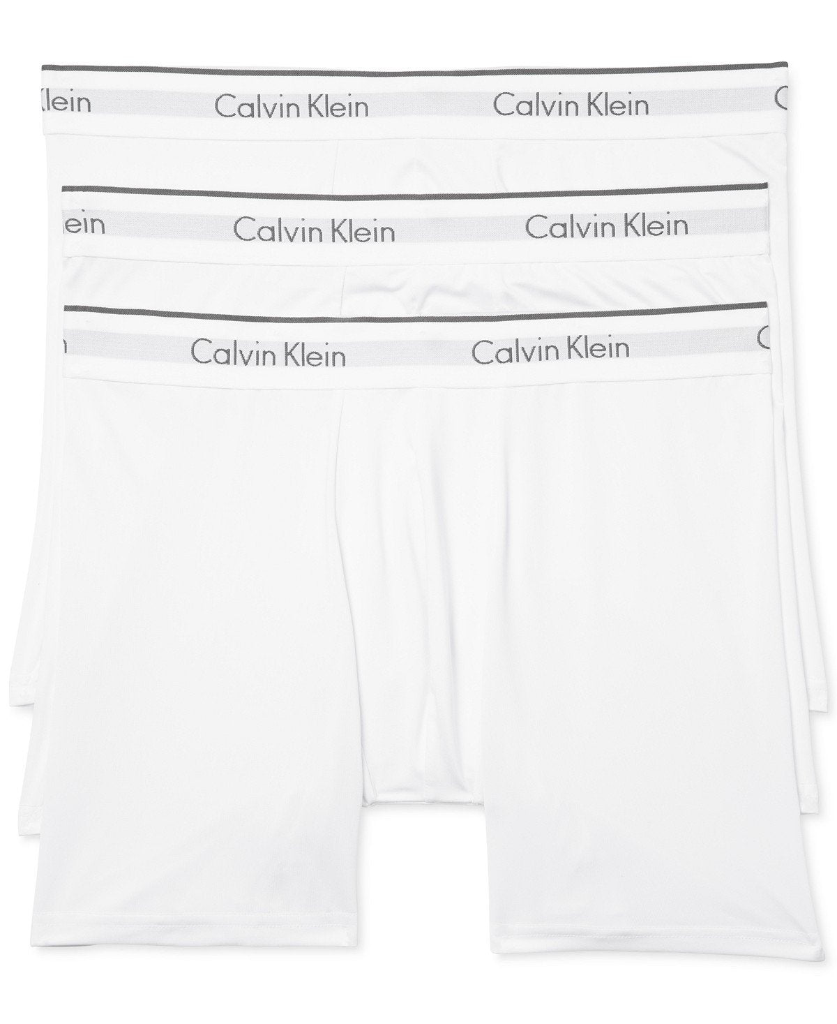 Calvin Klein Microfiber Stretch Boxer Briefs 3-Pack White NB1290