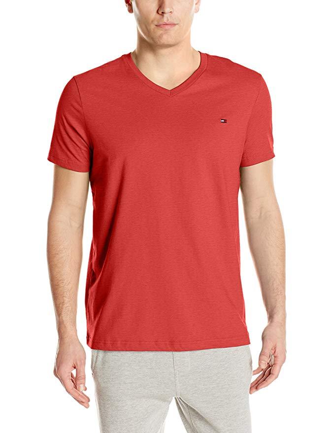 TOMMY HILFIGER MEN'S CORE FLAG V-NECK TEE 09T3140